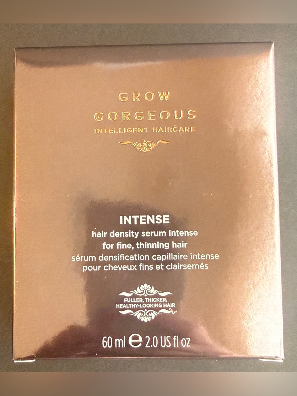 Grow Gorgeous Intense Hair Density Serum 60ml 2oz Thinning Treatment NIB Sealed